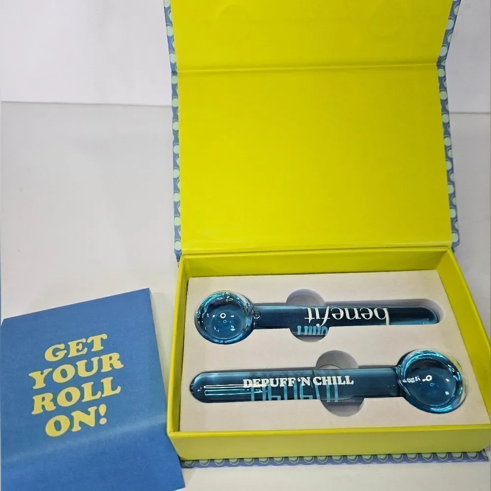 NEW Benefit Depuff’n Chill Eye Globes Cooling Facial Massager Serum Applicator